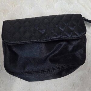 Adrien Arpel black quilted cosmetic bag